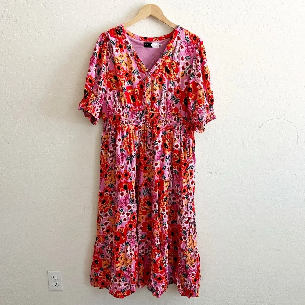 Piper & Scoot The One Dress in Magenta Floral - Picture 3 of 7